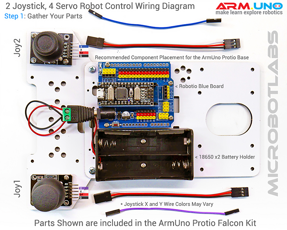 Potentiometer controlled best sale robotic arm