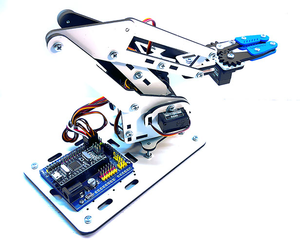ArmUno 2.0 Robotic Arm with Robotio Blue Servo Controller