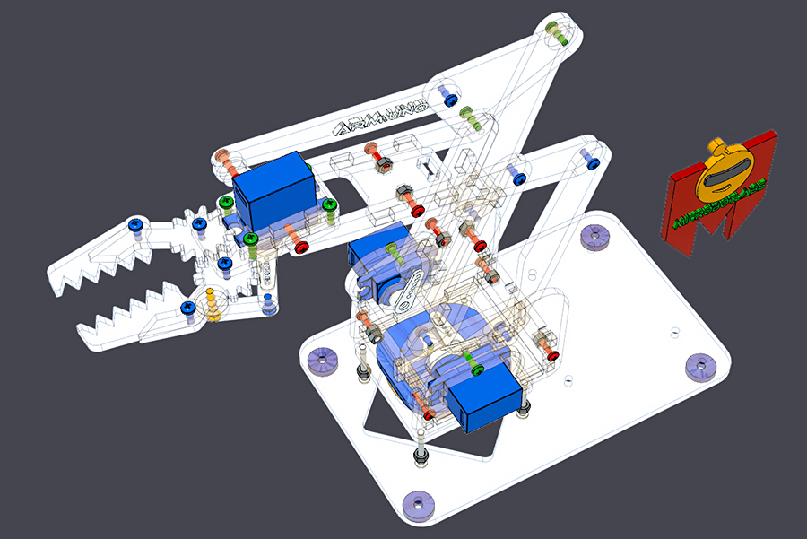 Build Robot Arm! Open Source Plans and CAD Files for ArmUno and MeArm Compatibles